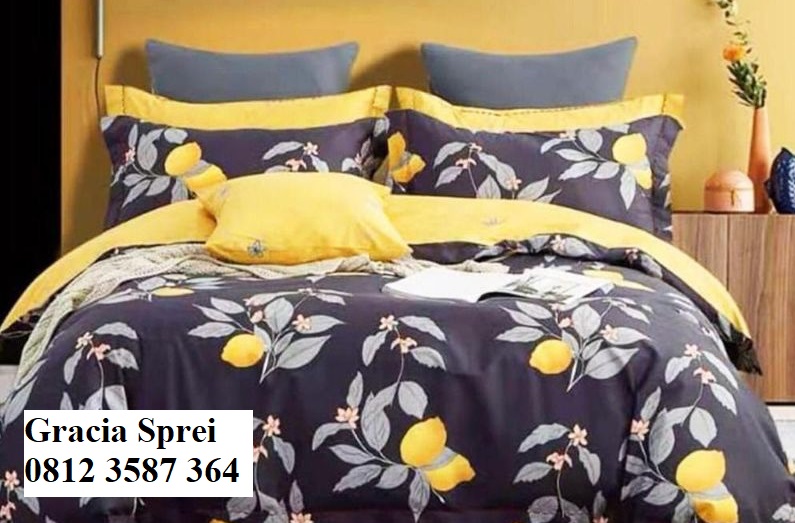 <p>Sprei Katun Esra Lemon Motif yang unik yang jar